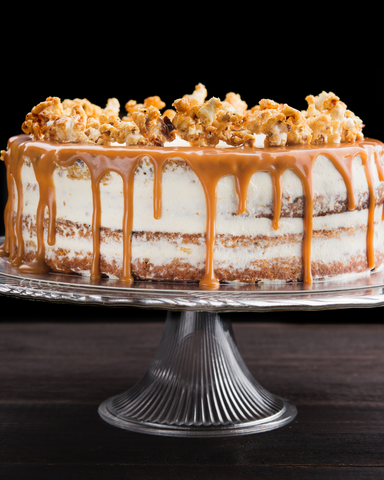 Salted Caramel Popcorn - Layered Cake
